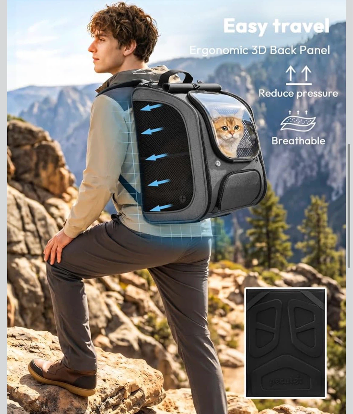 Pecute Pet Travel Backpack - photo 3