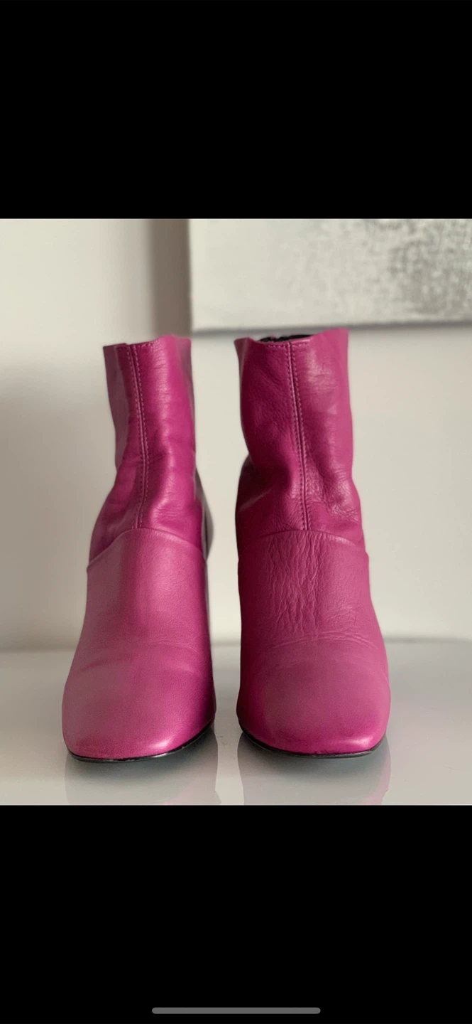 L’INTERVALLE Fushia All Leather Ankle Boots/Booties - photo 2