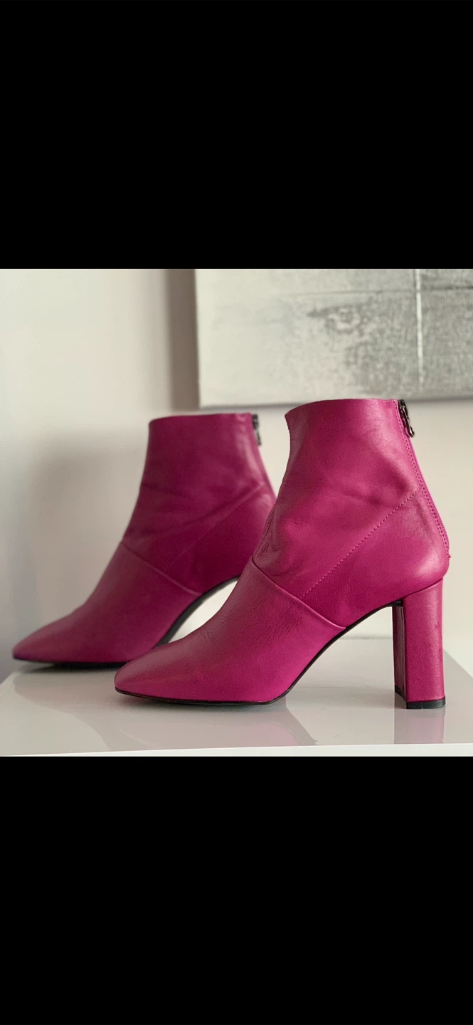 L’INTERVALLE Fushia All Leather Ankle Boots/Booties - photo 5
