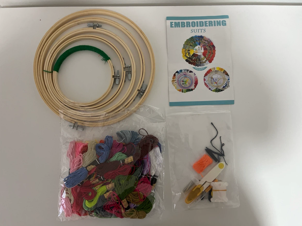 Embroidery Hoop and Thread Craft Set