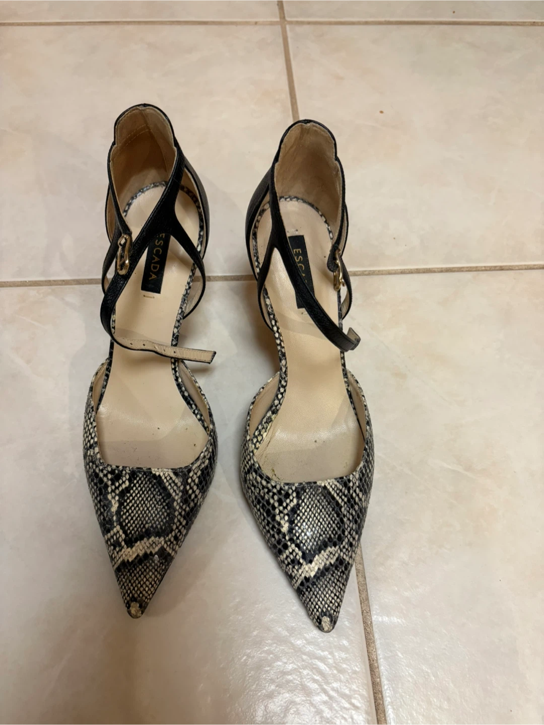 Escada Snakeskin Pattern Heels - photo 2