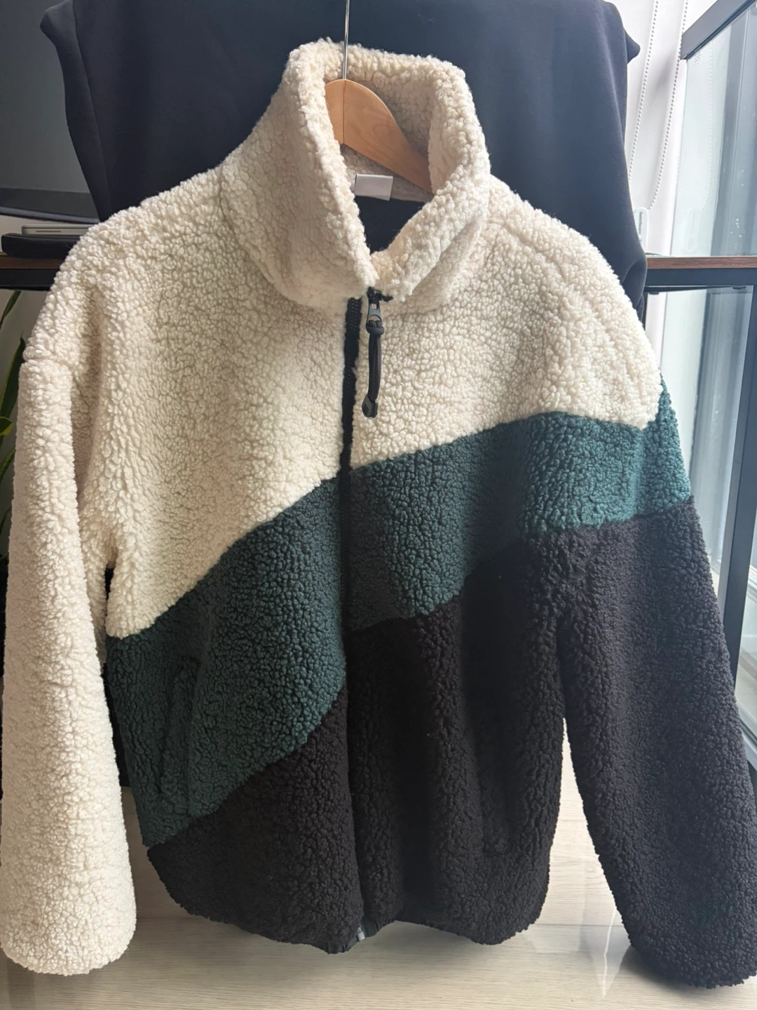 Zara Colorblock Sherpa Jacket