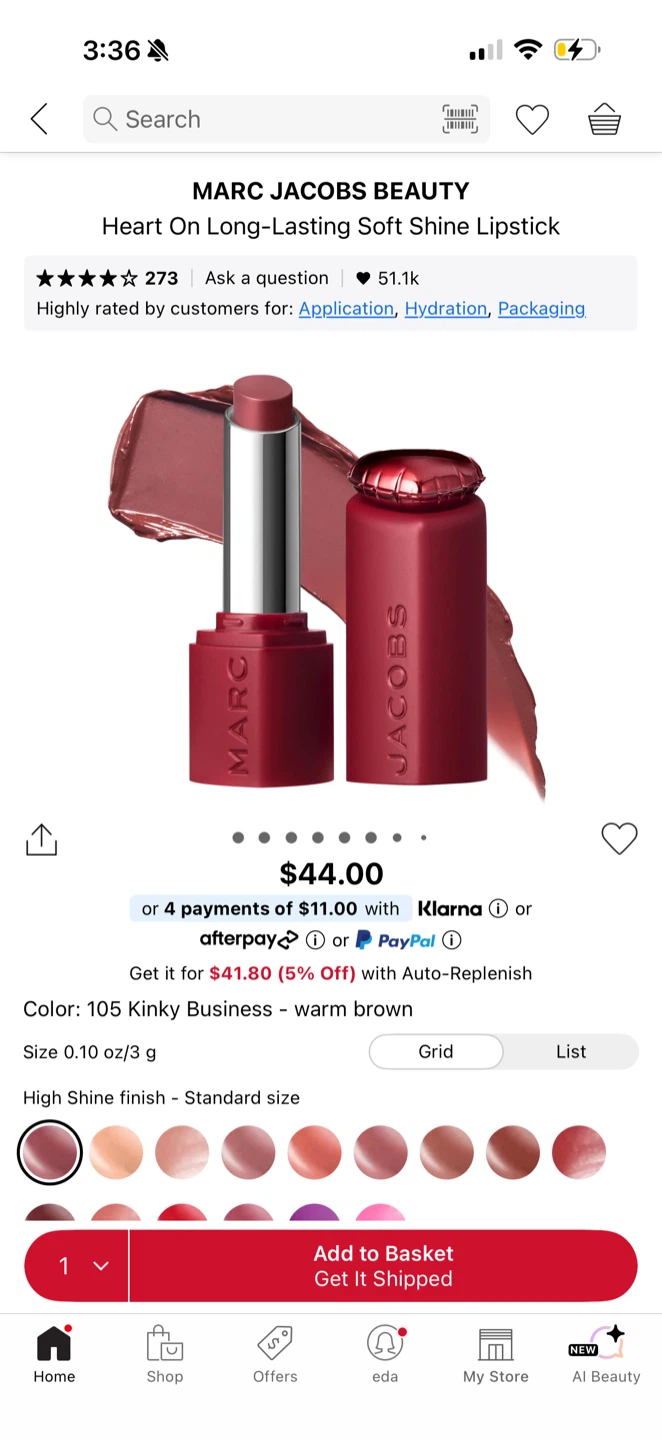 Marc Jacobs Heart On Lipstick - 105 Kinky Business