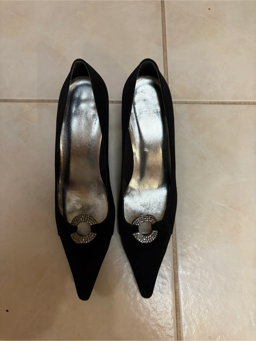 Stuart Weitzman Black Pointed Heels
