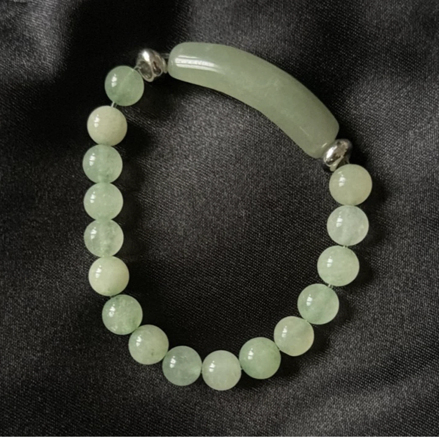 Green Jade Bead Bracelet