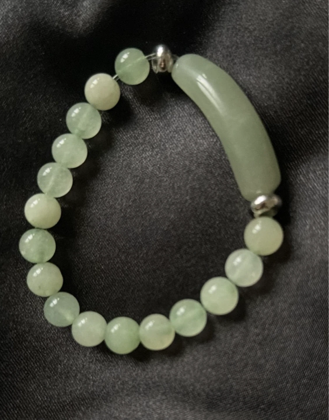 Green Jade Bead Bracelet - photo 2