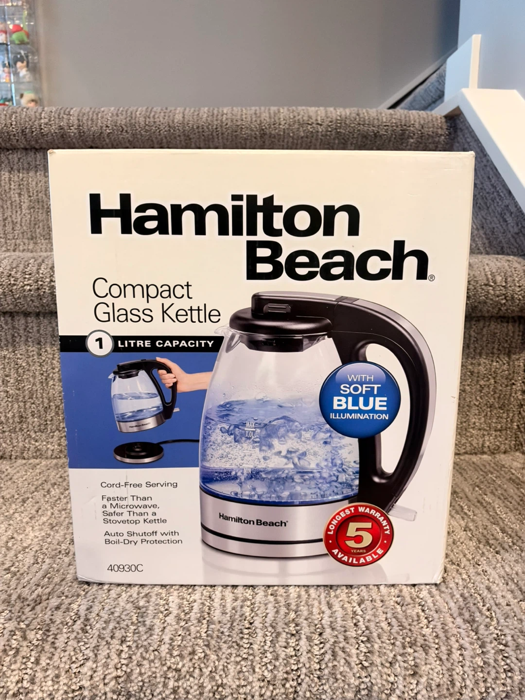 Hamilton Beach 1L Compact Glass Kettle