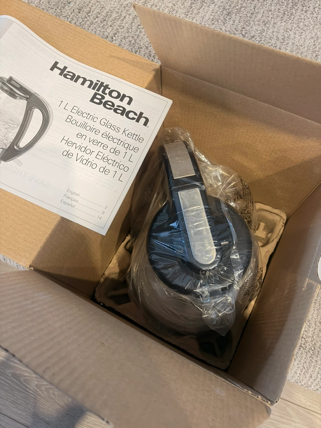 Hamilton Beach 1L Compact Glass Kettle - photo 3