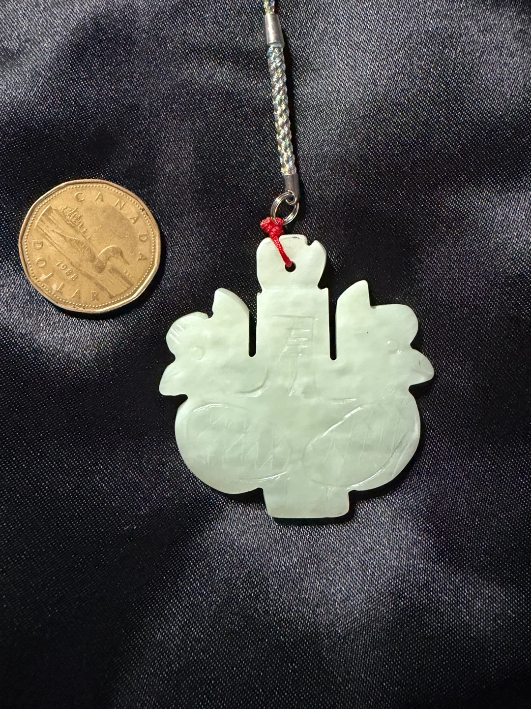 Carved Jade Style Ornament Pendant - photo 2