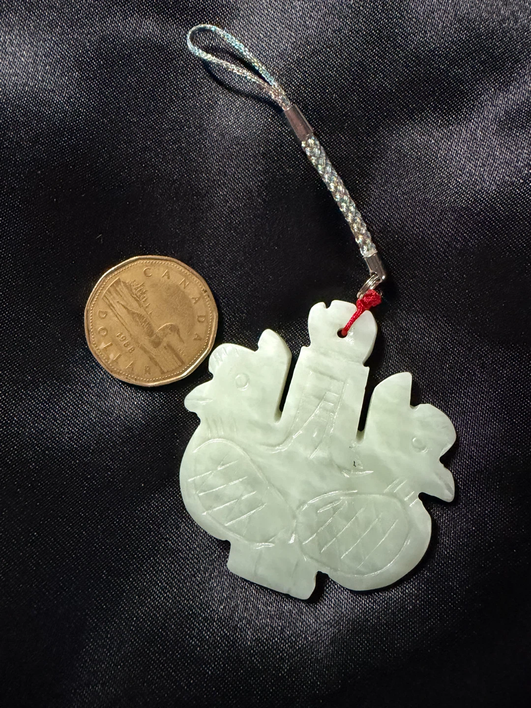 Carved Jade Style Ornament Pendant - photo 4