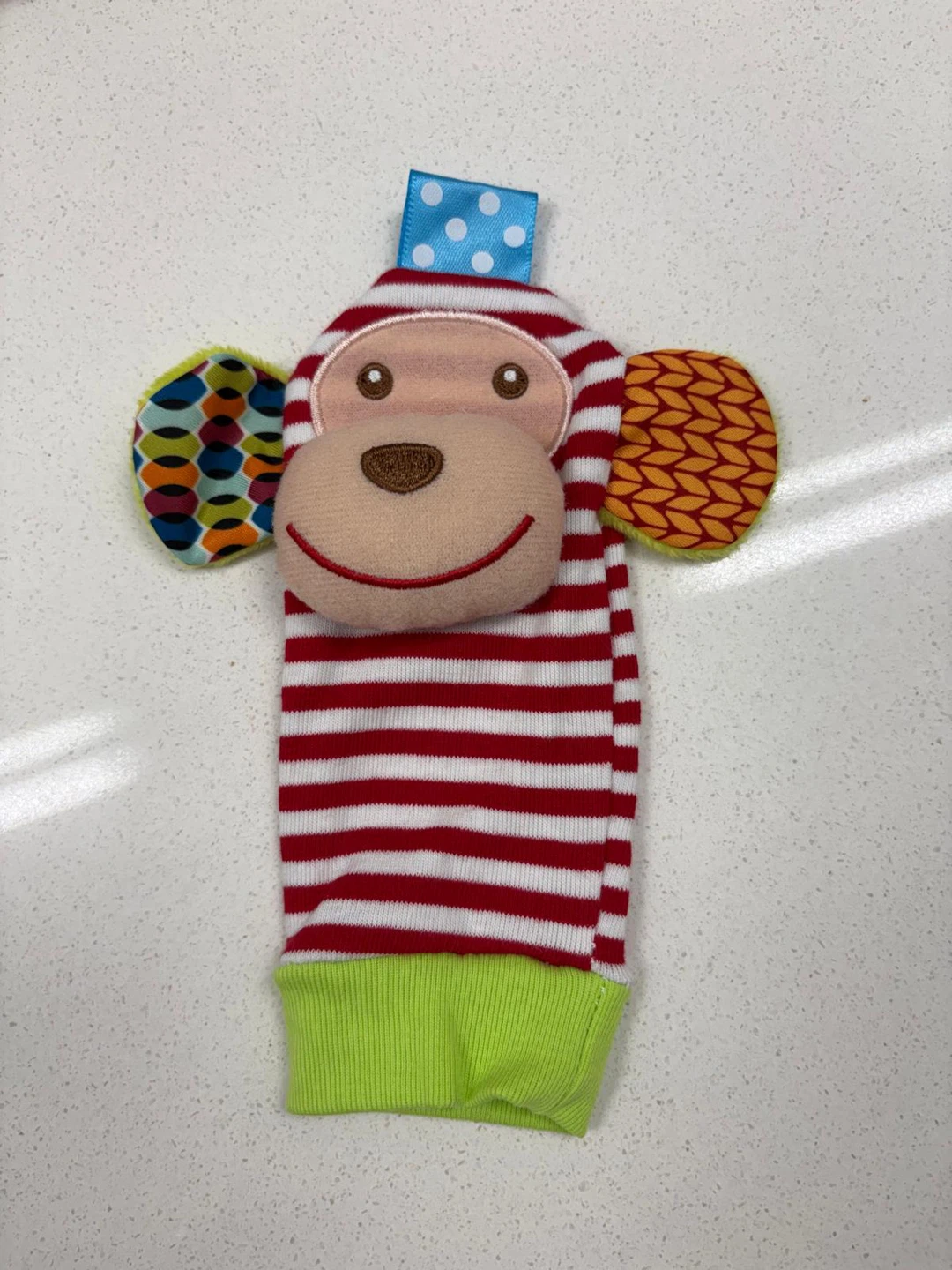 Striped Monkey Sock Toy