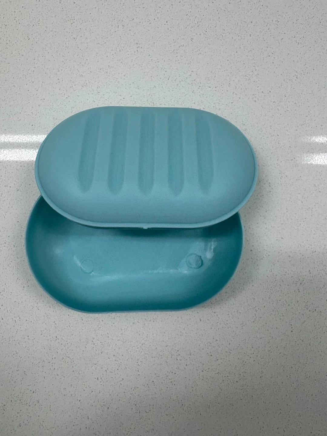 Blue Plastic Soap Dish