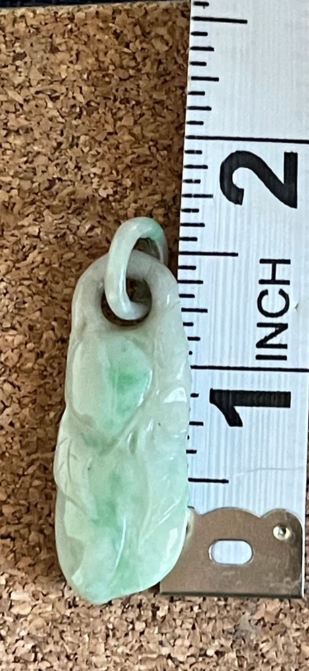 Hand Carved Grade A Green Jade Pendant