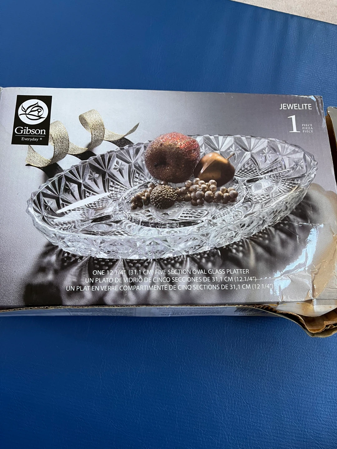 Gibson Everyday Jewelite Glass Platter