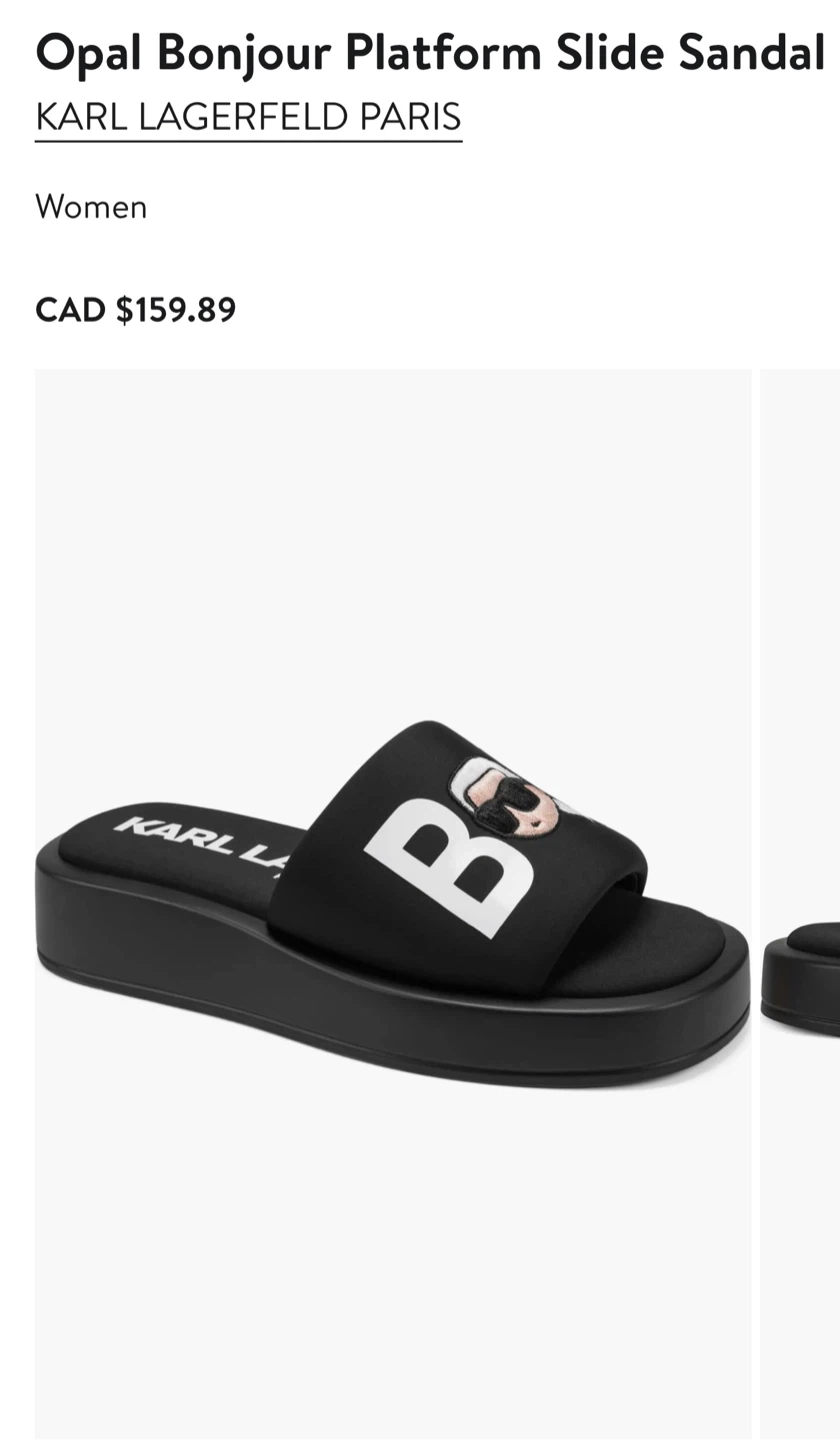 Karl Lagerfeld Paris Opal Bonjour Platform Sandals