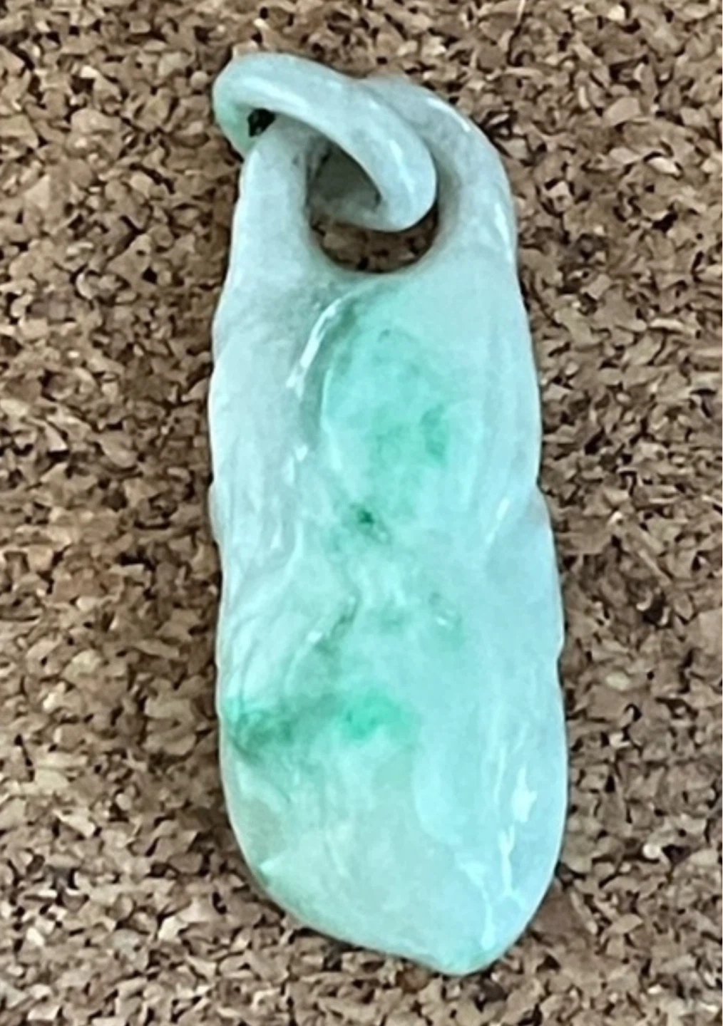Hand Carved Grade A Green Jade Pendant - photo 3