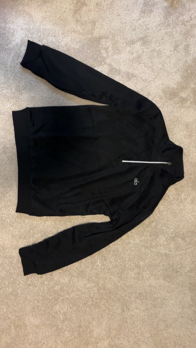 Alo Yoga Black Quarter Zip Pullover