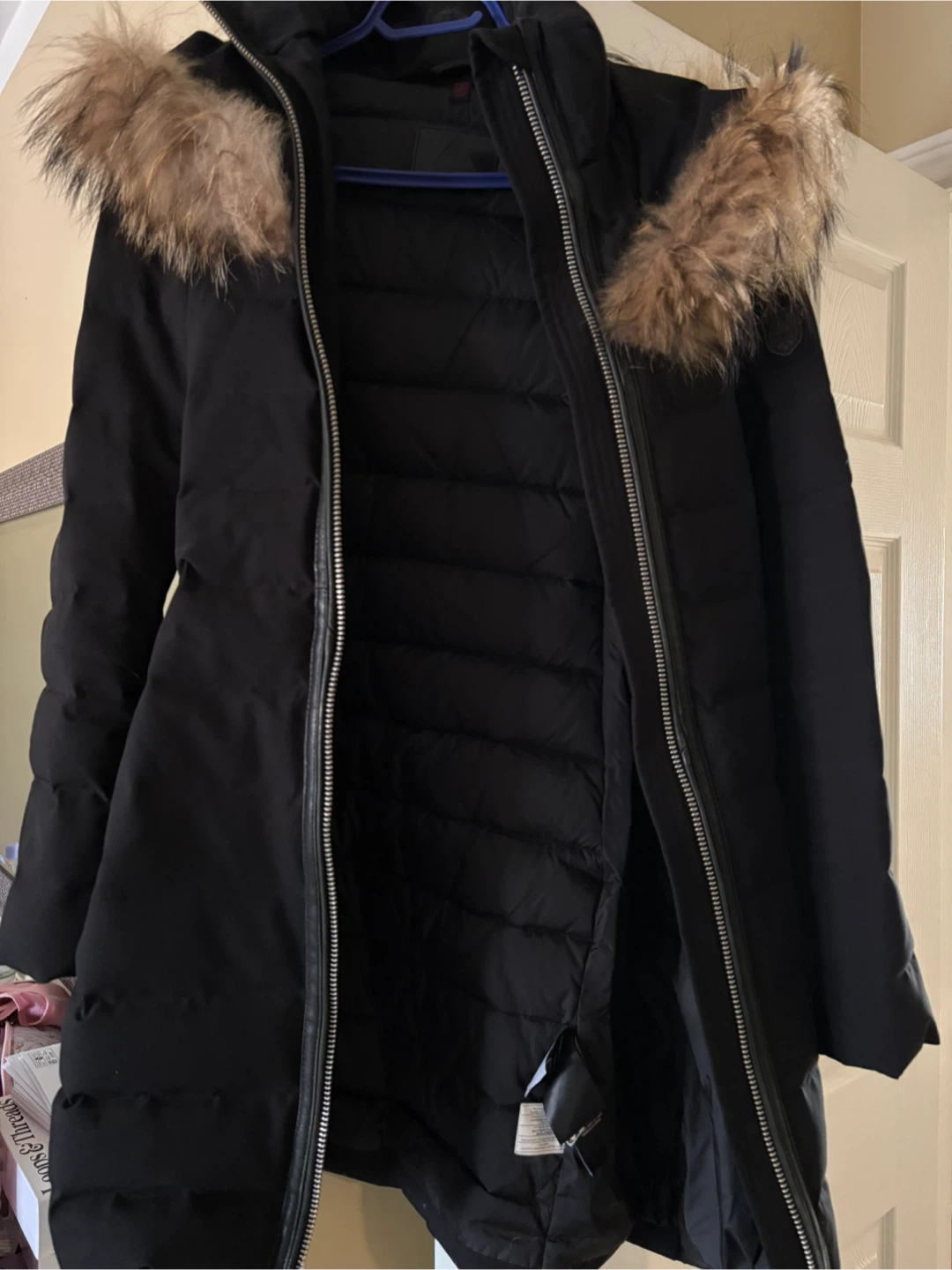 Atelier Noir Black Down Parka with Fur Hood - photo 2