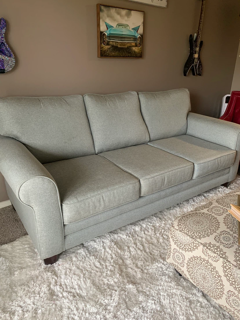 Three-Seater Light Grey Sofa - photo 2