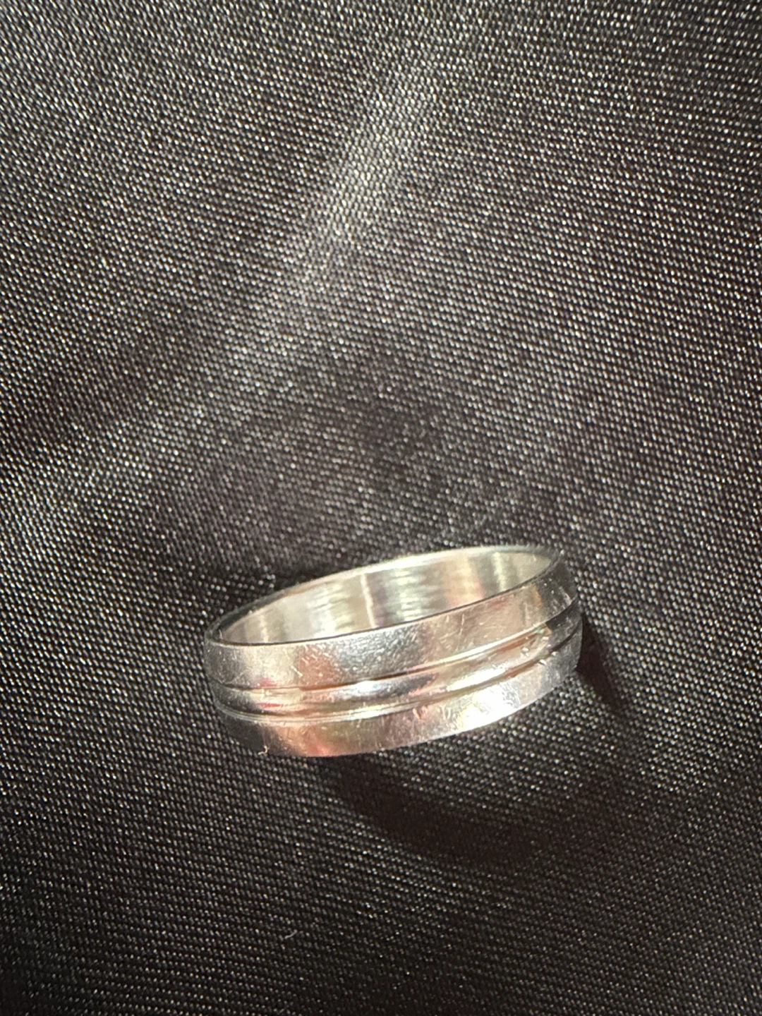Men Silver-Tone Wedding Band Ring Size 11 - photo 5