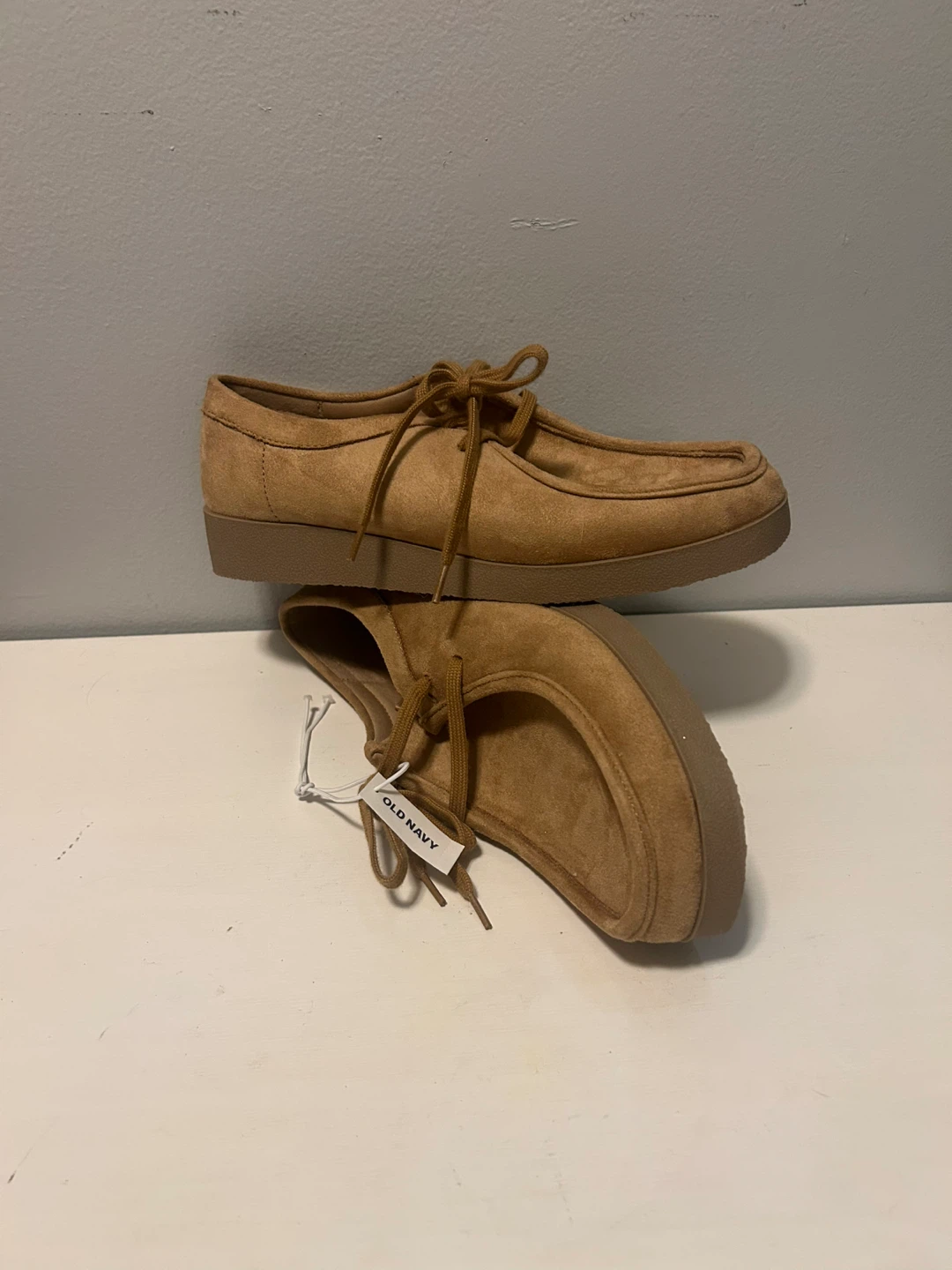 Old Navy Tan Suede Lace-up Shoes - photo 3