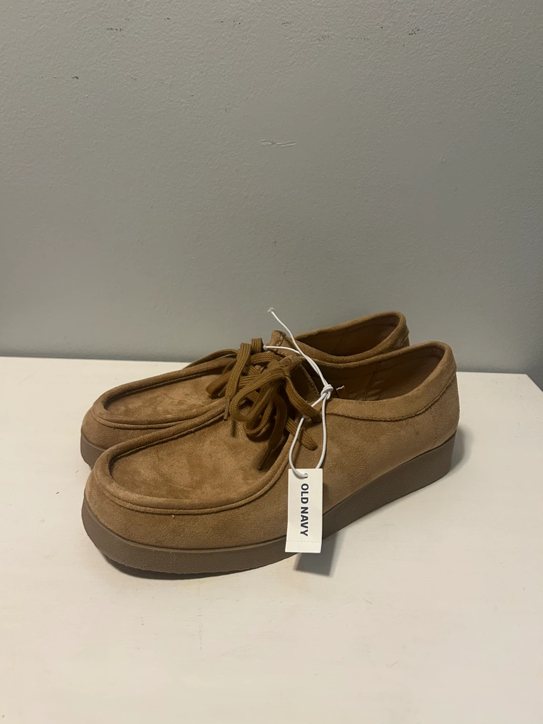 Old Navy Tan Suede Lace-up Shoes - photo 5