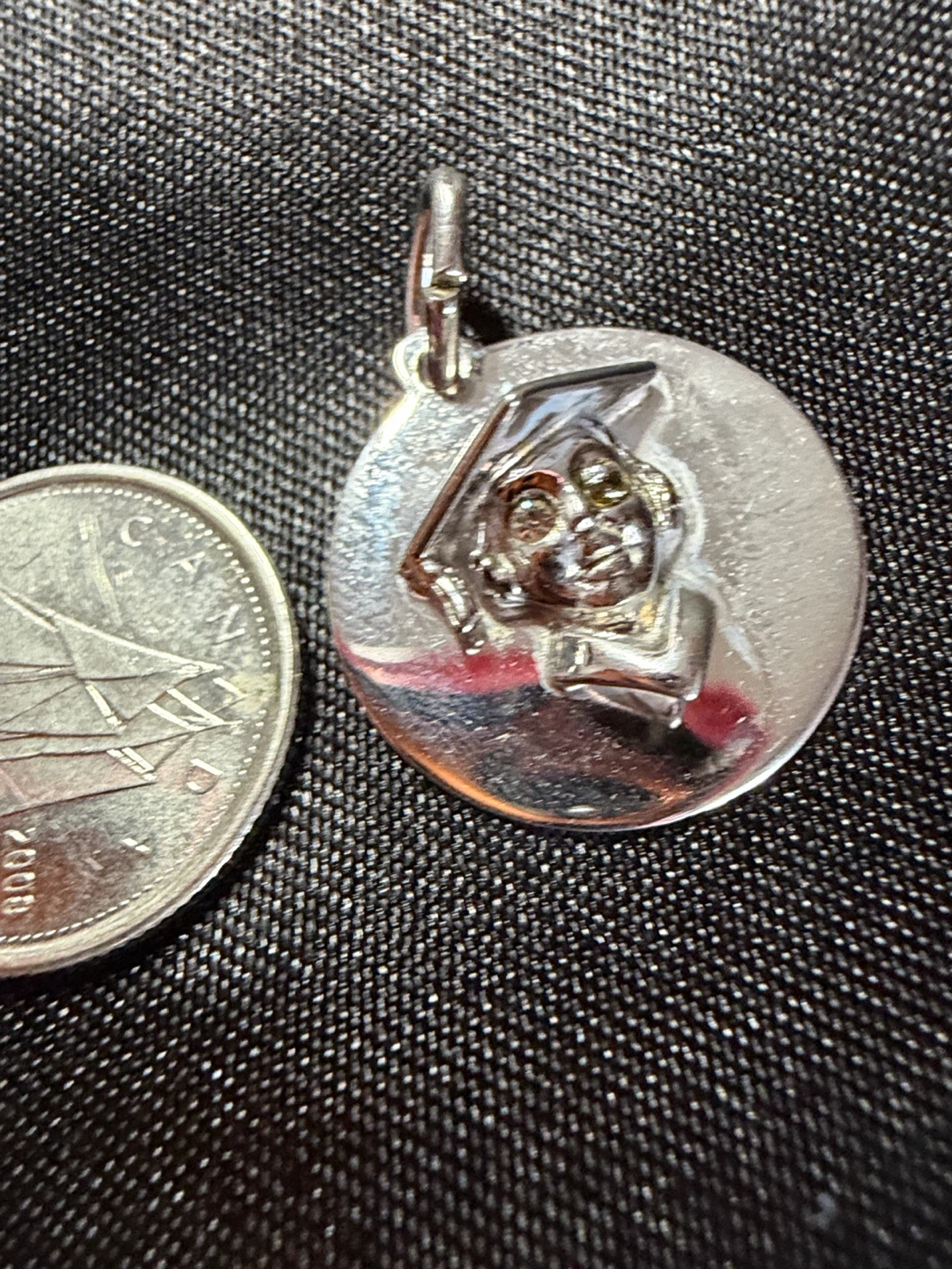 Sterling Silver Graduation Charm Pendant - photo 3