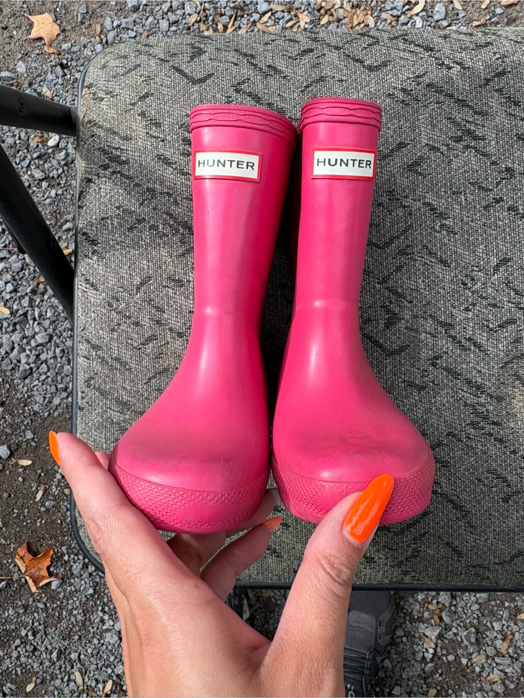 Hunter Kids Pink Rain Boots Size 7 - photo 2