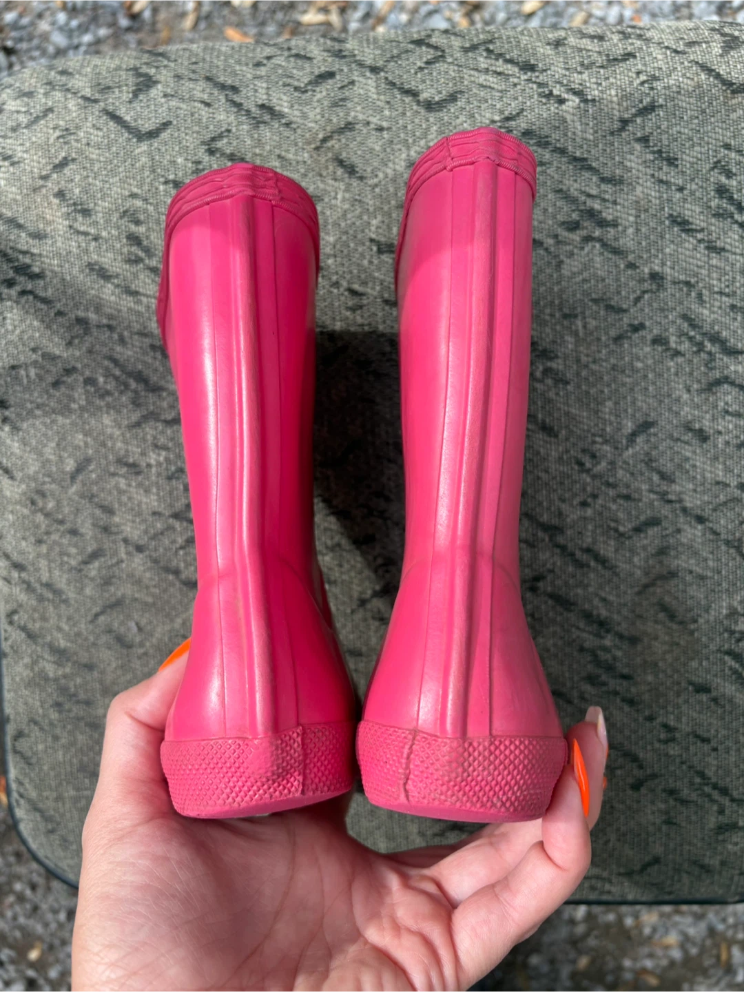 Hunter Kids Pink Rain Boots Size 7 - photo 4