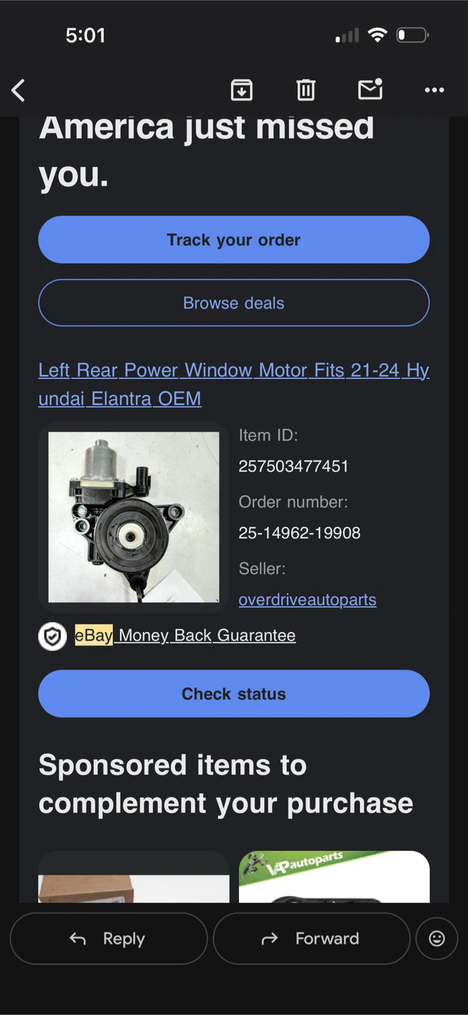 Hyundai Elantra Rear Left Power Window Motor - photo 3
