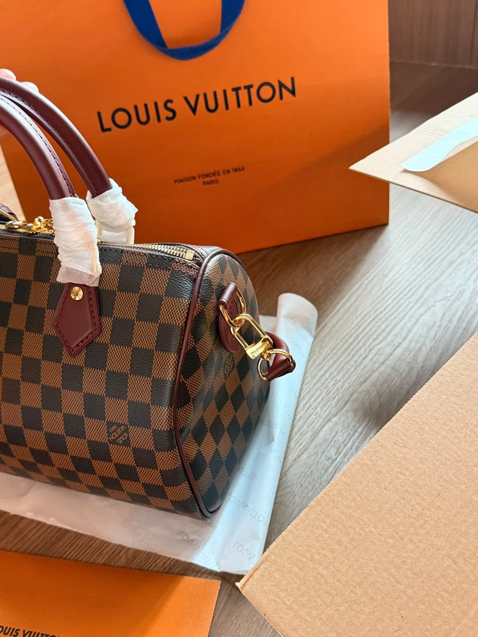 Louis Vuitton Damier Ebene Speedy Bandouliere Bag - photo 4
