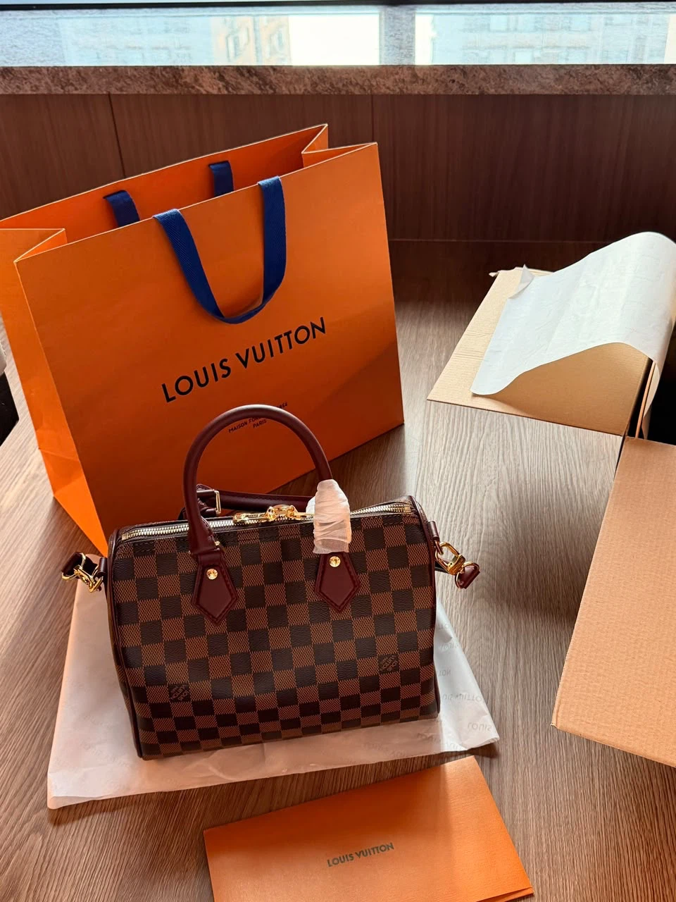 Louis Vuitton Damier Ebene Speedy Bandouliere Bag - photo 5