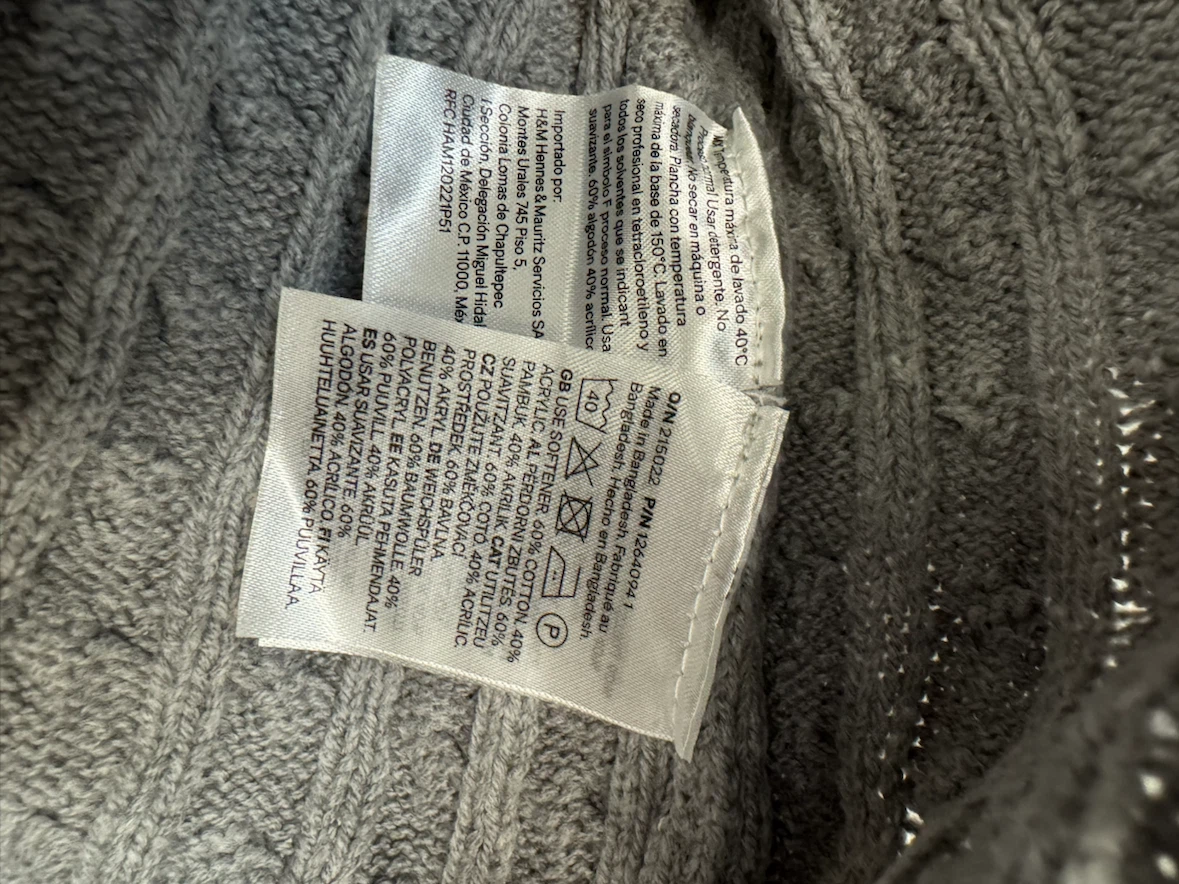 H&M Gray Cable Knit Cardigan - photo 3