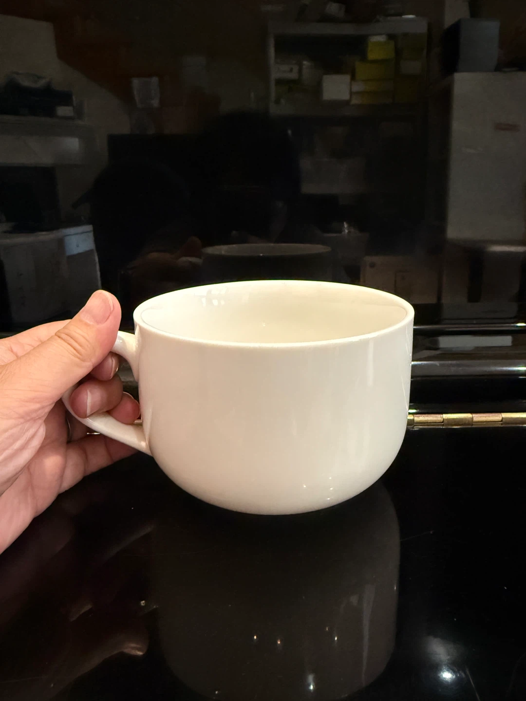 NEW large white soup mug