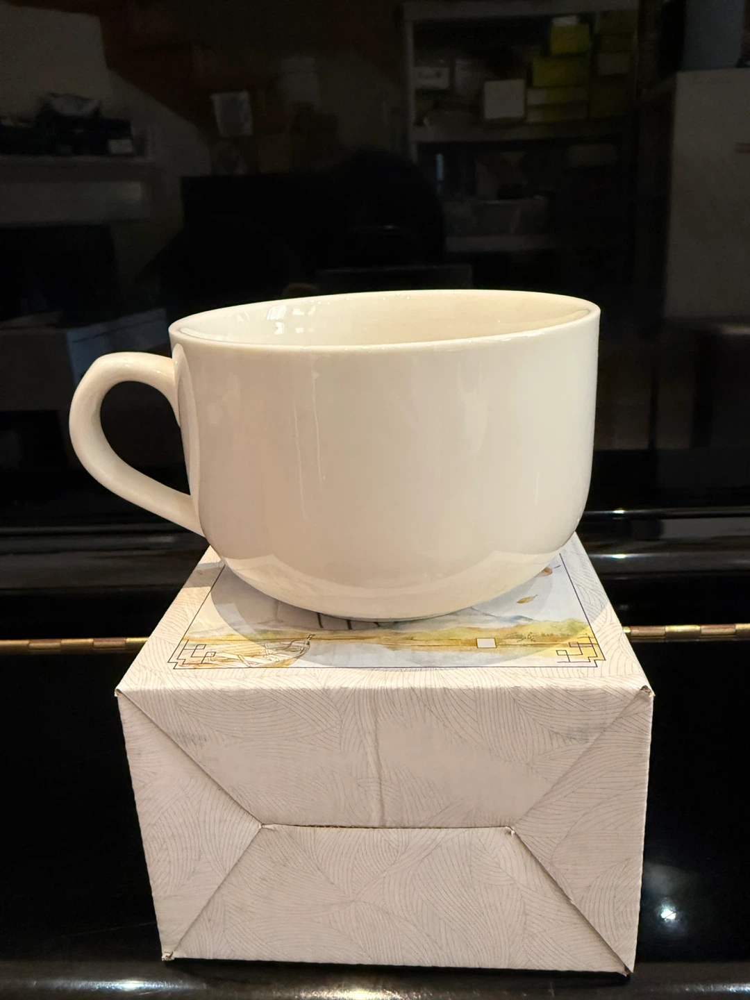 NEW large white soup mug - photo 3