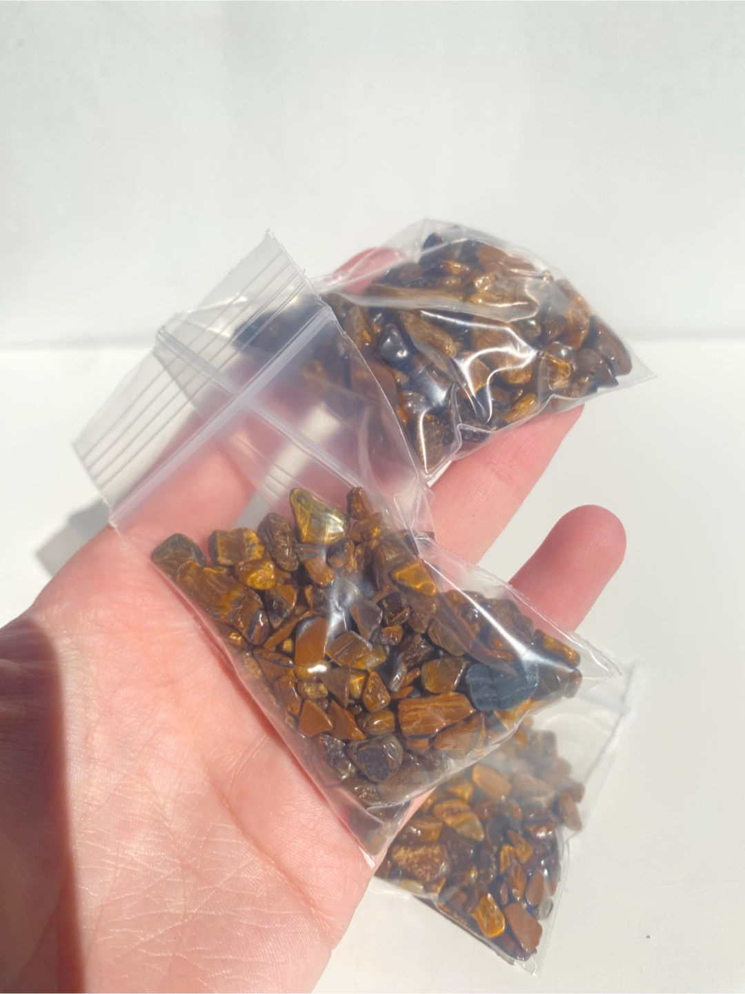 Tigers Eye Crystal Tumbled Chips - photo 3