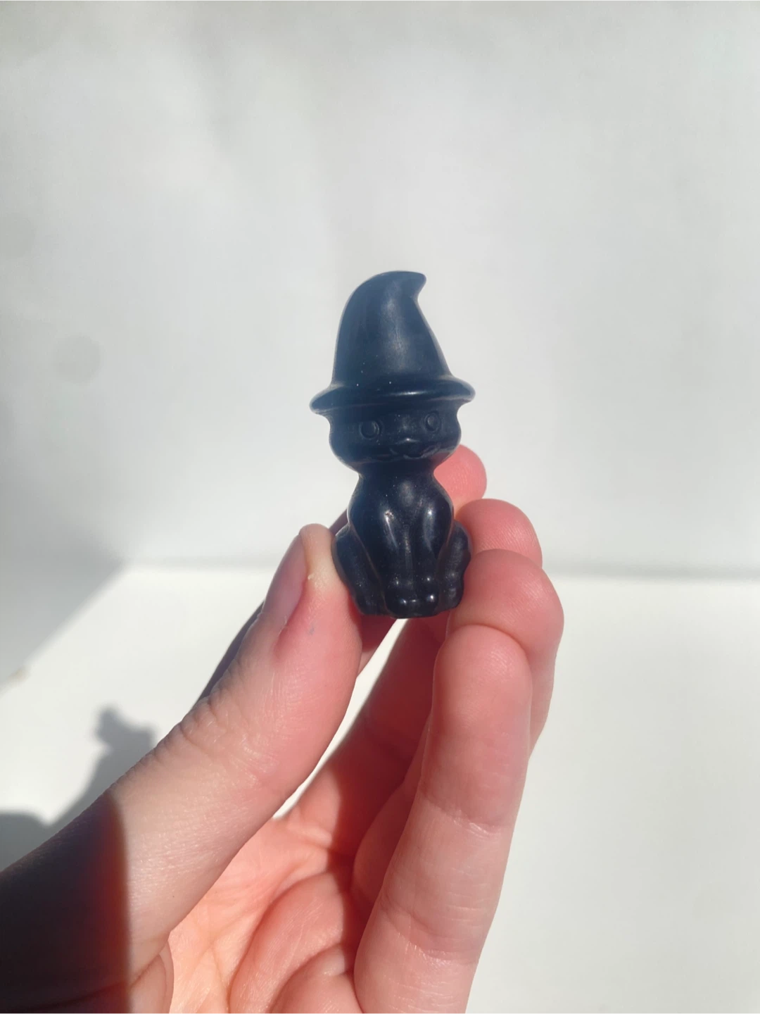 Obsidian Black Witch Cat Figurines - photo 2