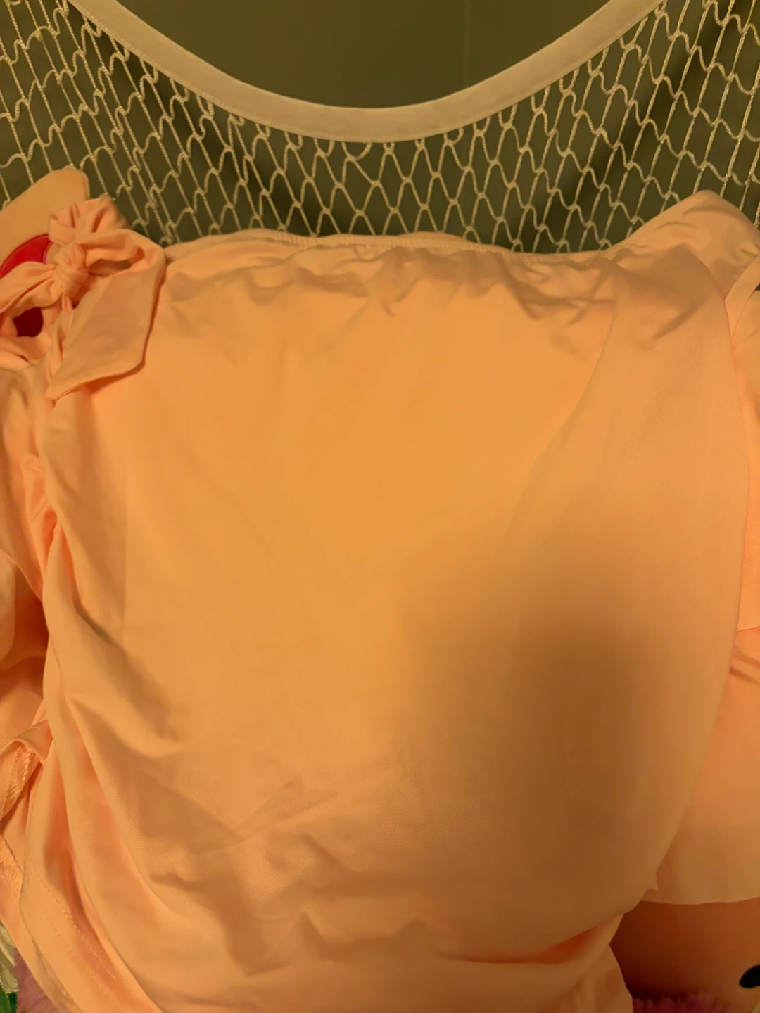 Peach Pink Ruffled Skirt
