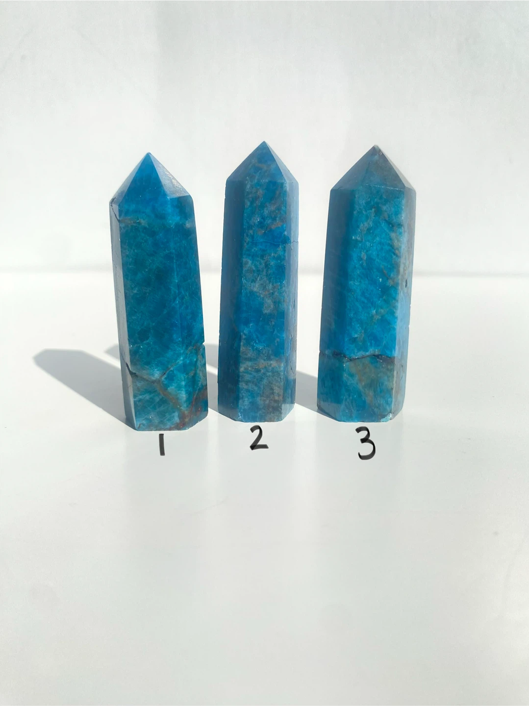 Blue Apatite Crystal Tower