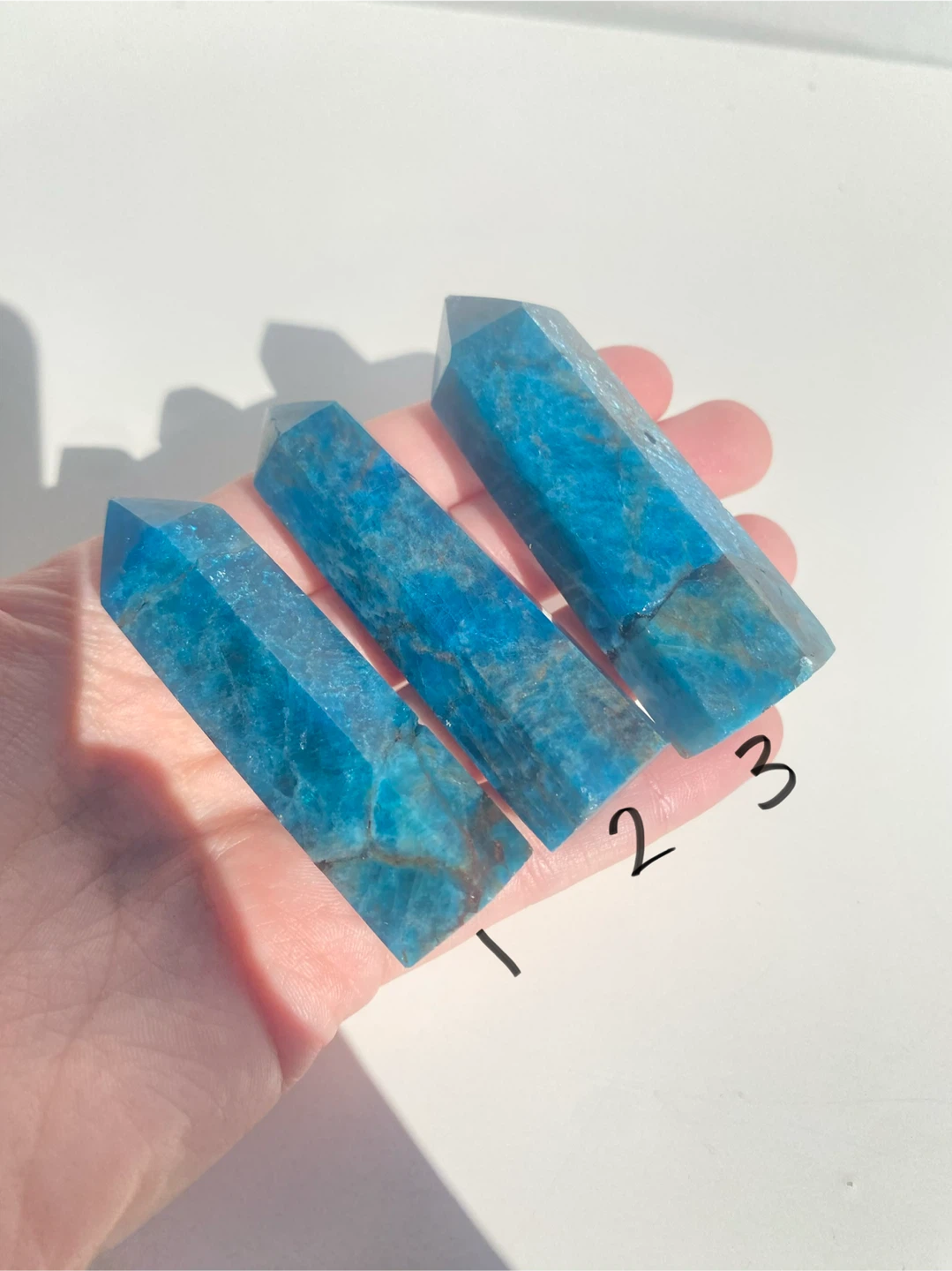 Blue Apatite Crystal Tower - photo 2