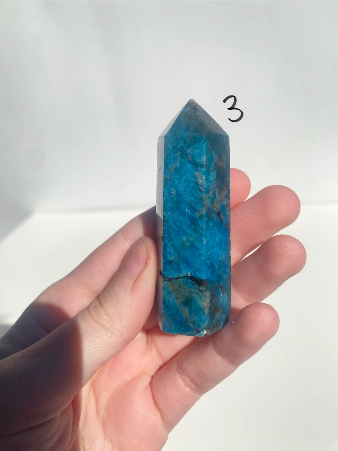 Blue Apatite Crystal Tower - photo 5