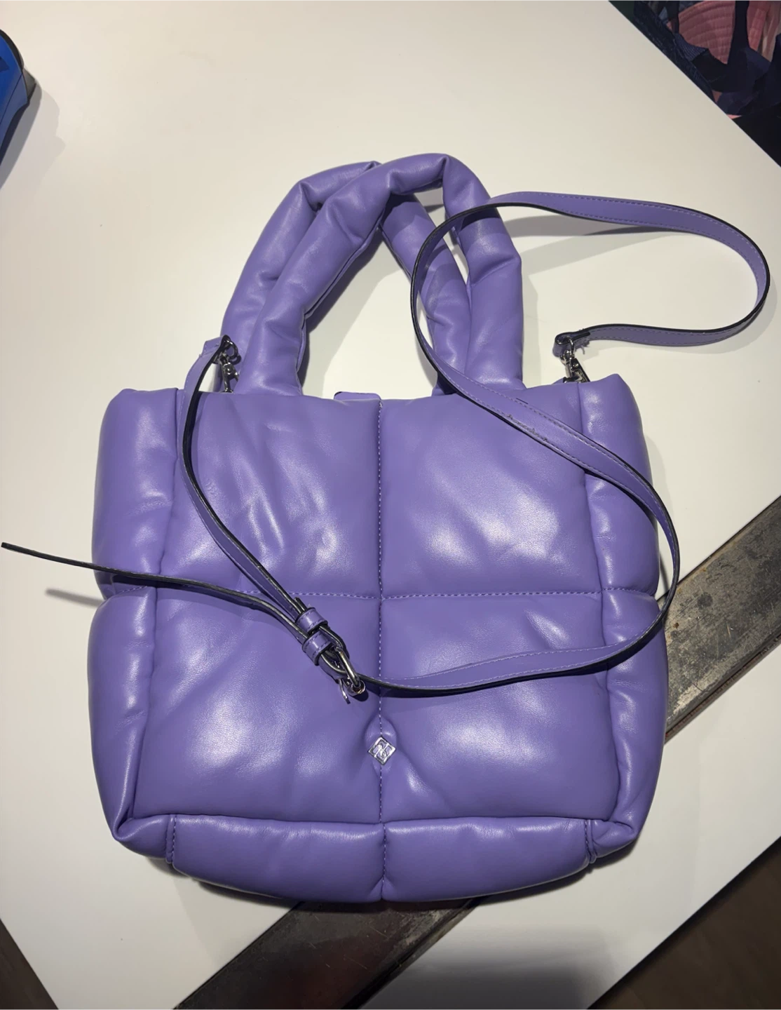 Purple Quilted Shoulder Bag - photo 2