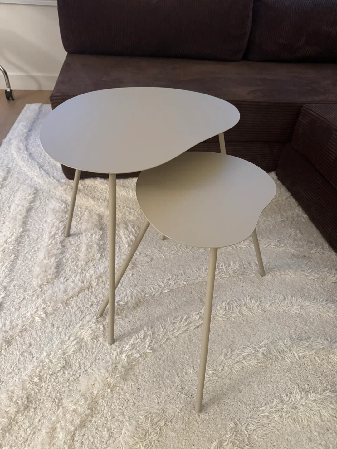 Set of Two Metal Nesting Side Tables