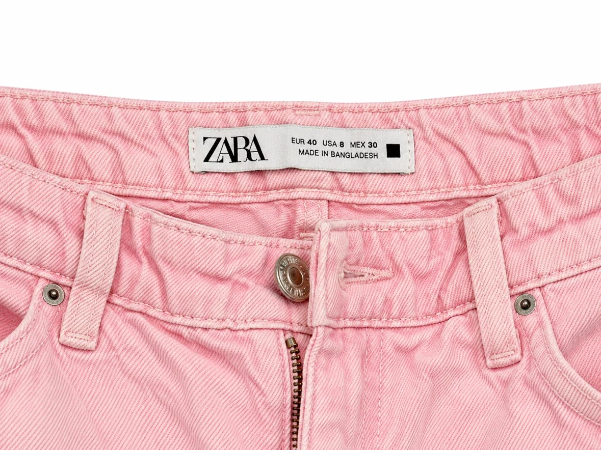 Zara Pink Denim Jeans size 8 - photo 3
