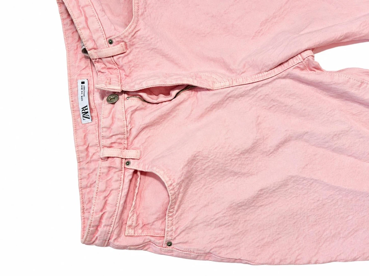 Zara Pink Denim Jeans size 8 - photo 4