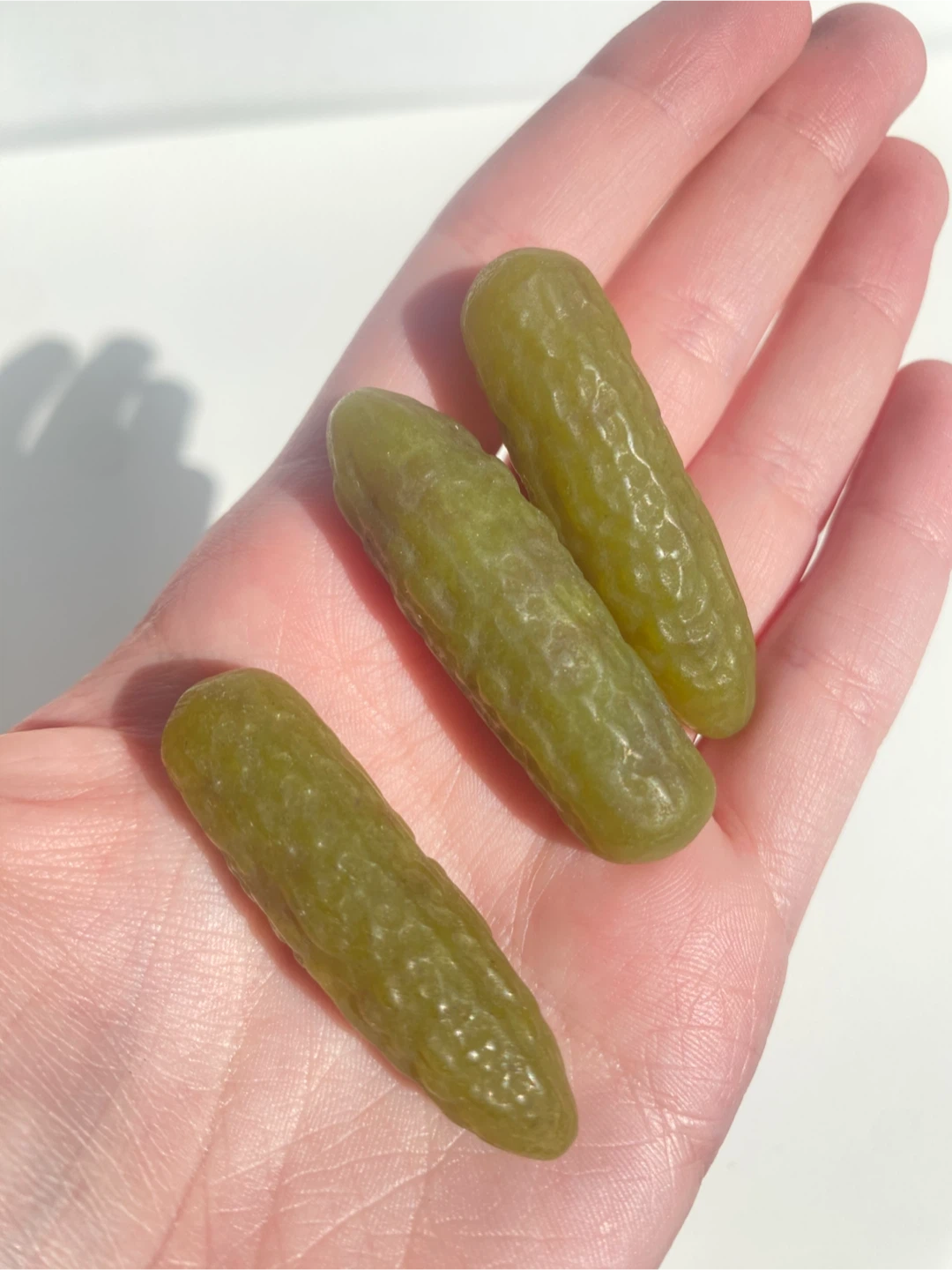 Jade pickle crystal carvings