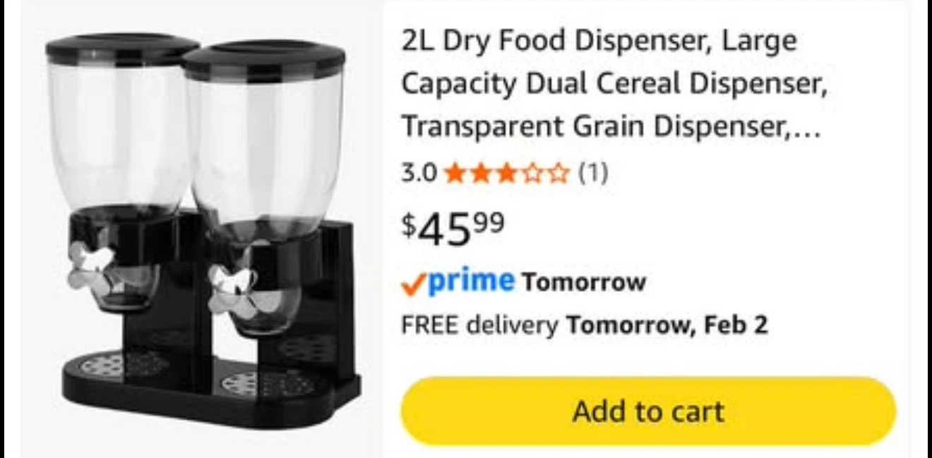 Honey-Can-Do Dual Cereal Dispenser - photo 2