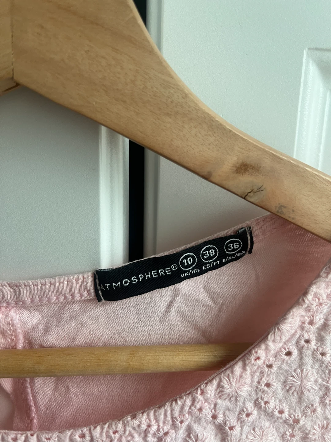 Atmosphere Pink Eyelet Dress Size 10 - photo 2