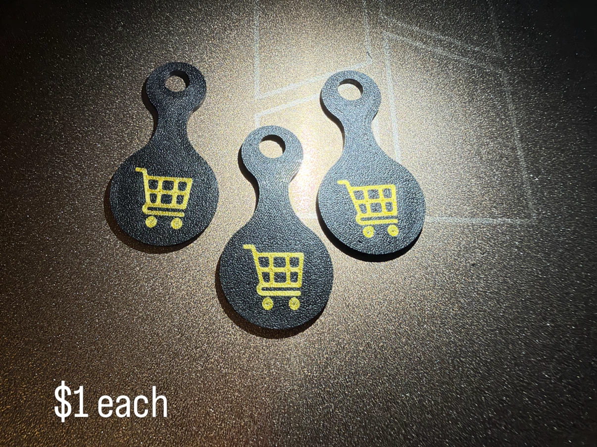 3D Printed Shopping Cart Tokens