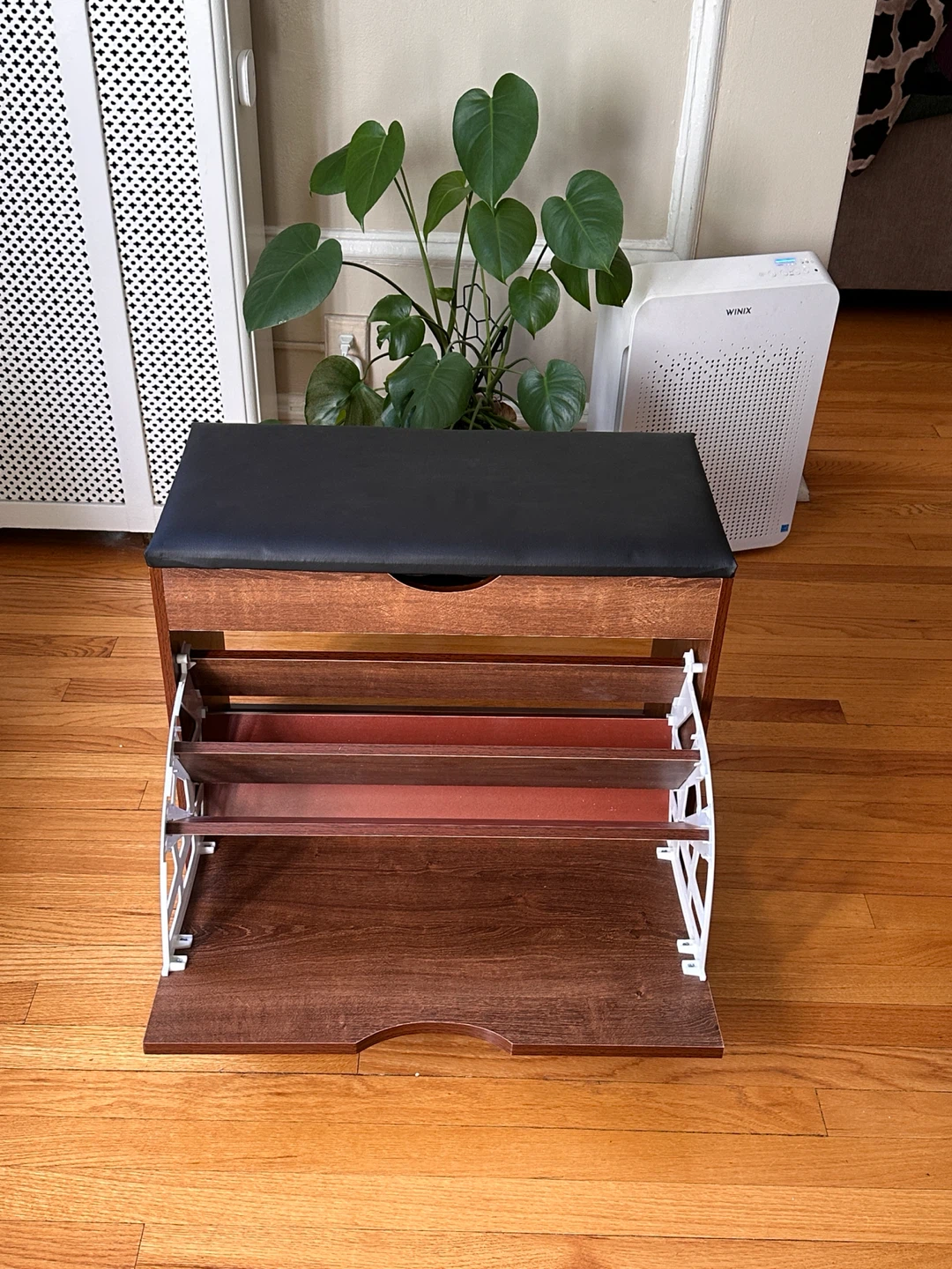 Kids Wood Shoe Bench with Padded Seat - photo 3
